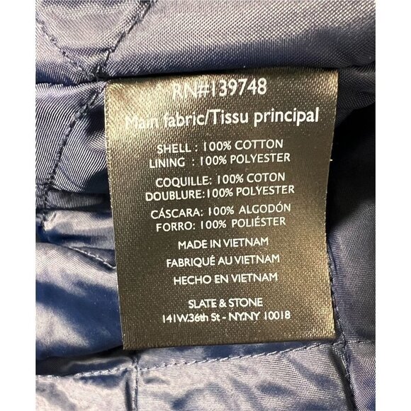 Slate & Stone Mens Blue Plaid Quilted Lightweight Snap Shirt Jacket Sz M New - Picture 8 of 9